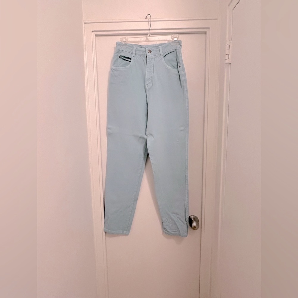 Vintage Baby Blue HIGH Waisted Pants